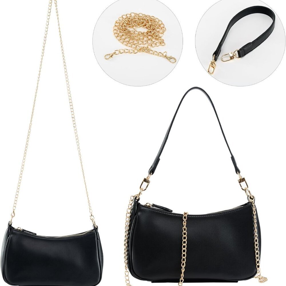 Shoulder Bag for Women with 2 Removable Straps and Zipper Closure Crossbody Bags - Picture 2 of 7
